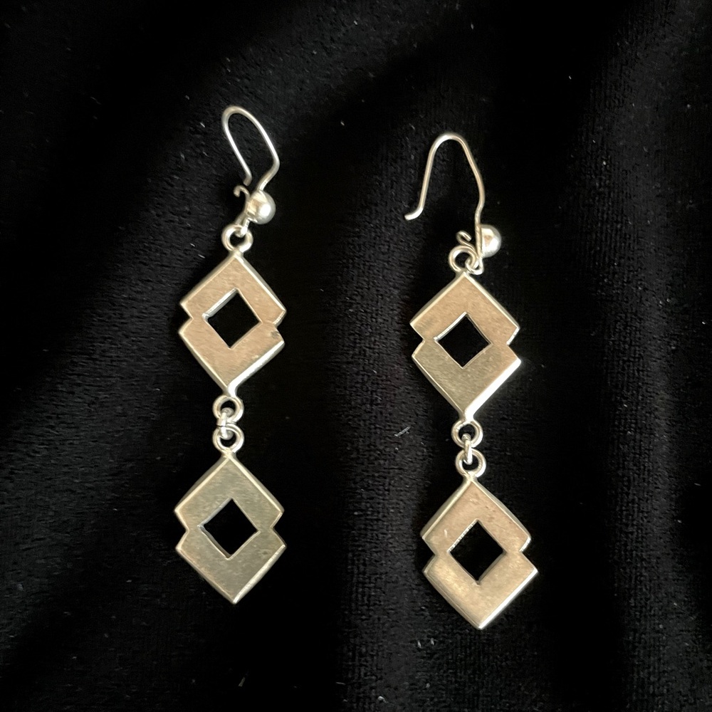 Sterling Silver Geometric Earrings
